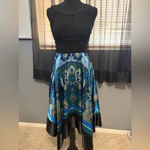 Signature by Sangria Black and Blue Dress